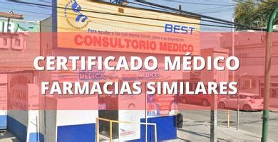 ᐉ Obtén tu Certificado Médico en Farmacias Similares 2025