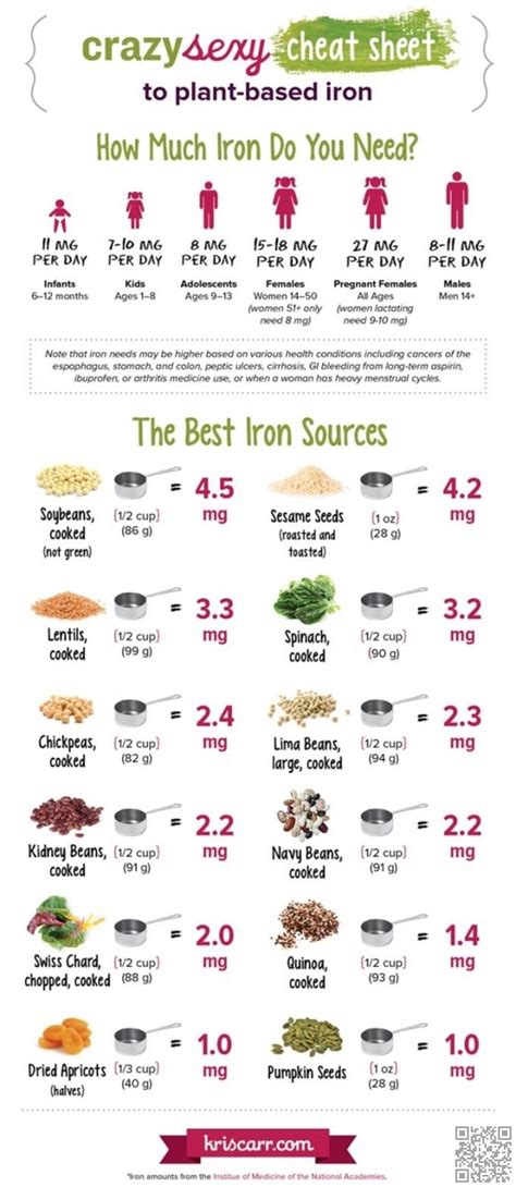 Iron Rich Foods Chart