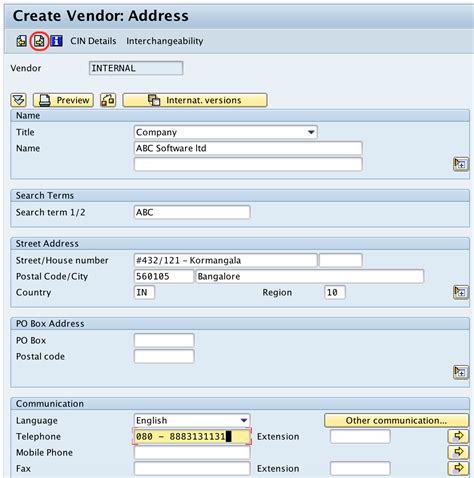 SAP FICO Create Vendor Master Record Vendor Code In SAP