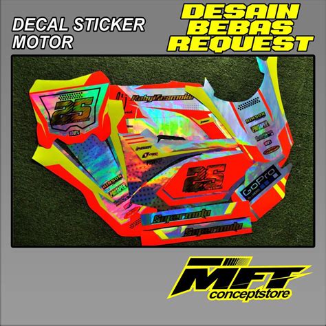 Jual Decal Crf Hologram Kombinasi Stabilo Desain Custom Stabilo Fluo