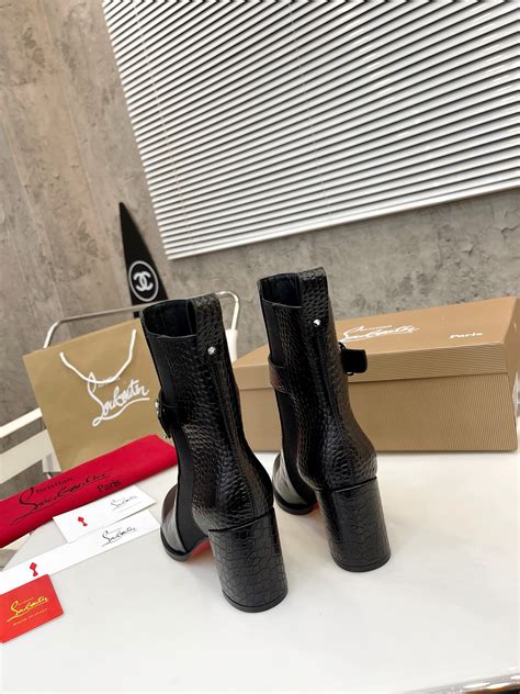 Replica Christian Louboutin CL Chelsea Ankle Boots 70MM In Alligator