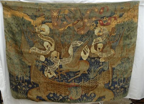 Proantic Winged Deer Aubusson Tapestry