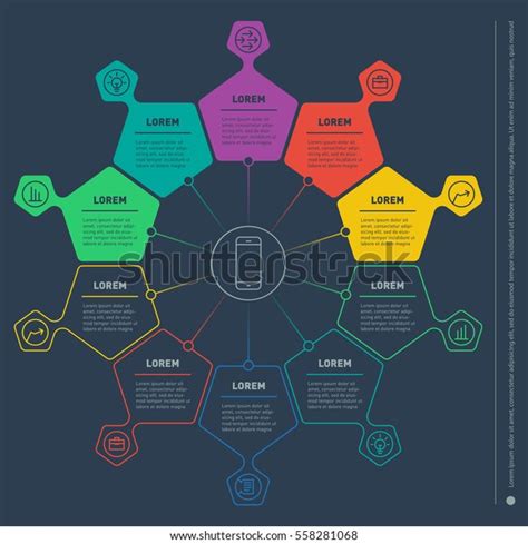 Web Template Circle Chart Diagram Presentation Stock Vector Royalty