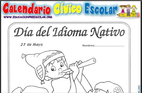 27 de Mayo Día del Idioma Nativo Educación Preescolar