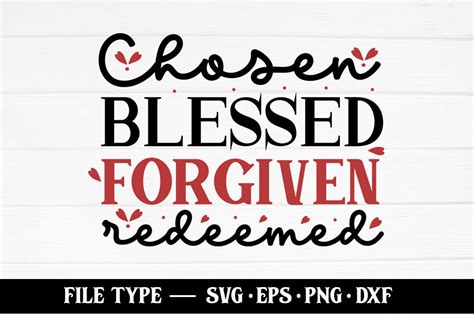 Chosen Blessed Forgiven Redeemed Graphic By Robi Graphics Creative