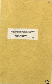 Oral History Interview With Horace Alexander Nehru Memorial Museum And