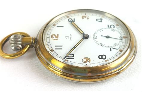 British Ww C Military Gstp Pocket Watch Swiss Made By Omega