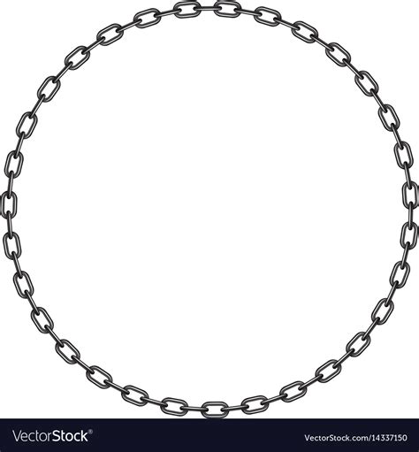 Dark Chain In Shape Circle Royalty Free Vector Image