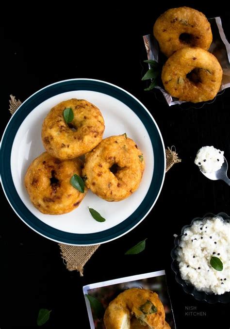 Uzhunnu Vada Urad Dal Fritters Medu Vada Video NISH KITCHEN