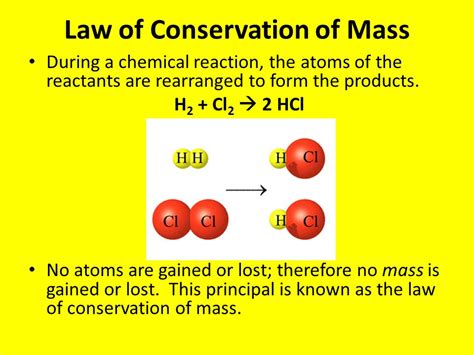 Law Of Conservation Of Mass Example Equations