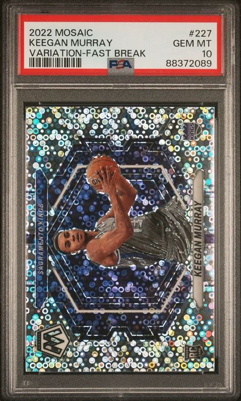 2022 Mosaic Keegan Murray Fast Break Variation PSA 10 227 RC