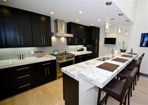 Dark Cabinets Light Countertops Maya Construction Group