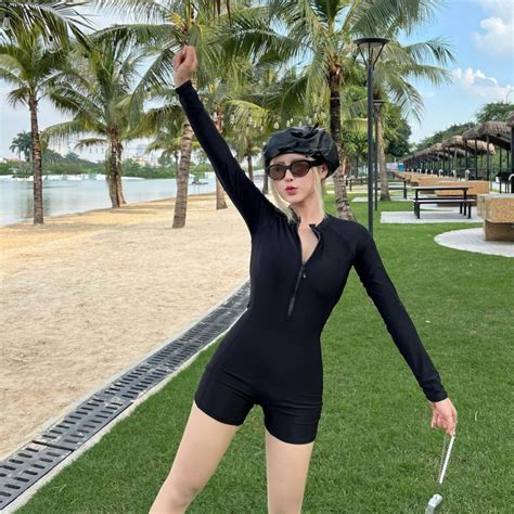 BIKINI CAO CẤP Đồ bơi áo tắm 1 mảnh KHÓA KÉO FORM SHORT màu đen sang chảnh kín đáo Shopee