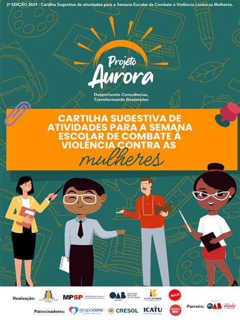 Atividade Violencia Contra A Mulher - Cartilha Sugestiva de Atividades para A Semana Escolar de Combate A ...
