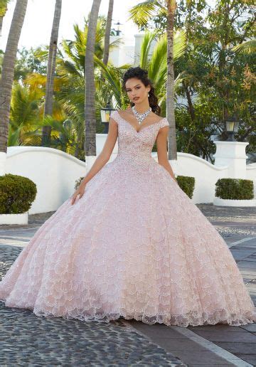 Mori Lee 34073 Detachable Sleeves Floral Appliques Quinceanera Dress