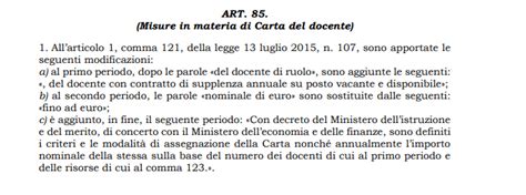 Carta Del Docente Per I Precari Cosa Dice La Bozza Della Legge Di