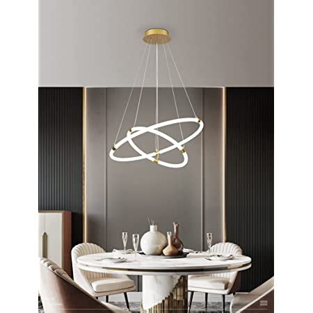 Buy CITRA 2 Ring Acrylic Gold LED Chandelier Hanging Suspension Lamp