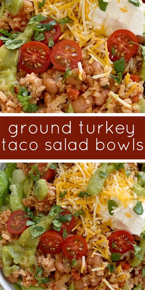 Healthy Ground Turkey Taco Salad Bowls | Together as Family