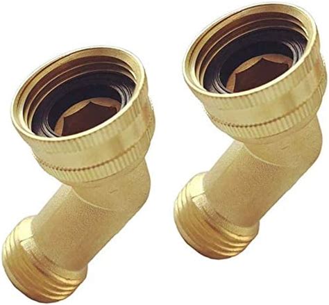 Amazon Cozyou 2 Pcs Brass Garden Hose Elbow Connector 45 Degree