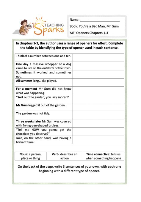 You Re A Bad Man Mr Gum Literacy Resources Ks Printable