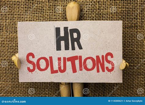 Conceptual Hand Writing Showing Hr Solutions Business Photo Text