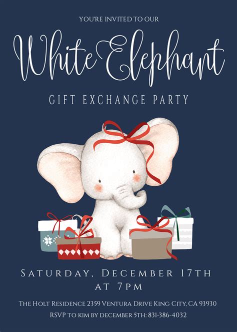 White Elephant Gift Exchange Party