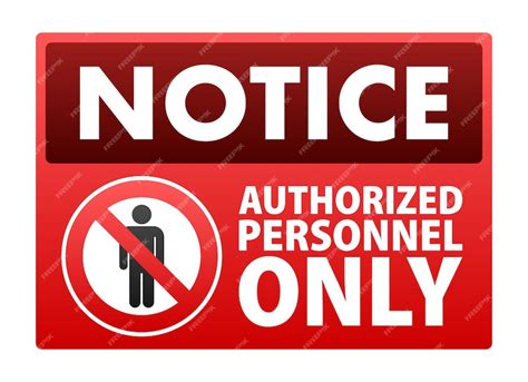 Premium Vector | Notice Authorized Personnel Only sign Personnel Only