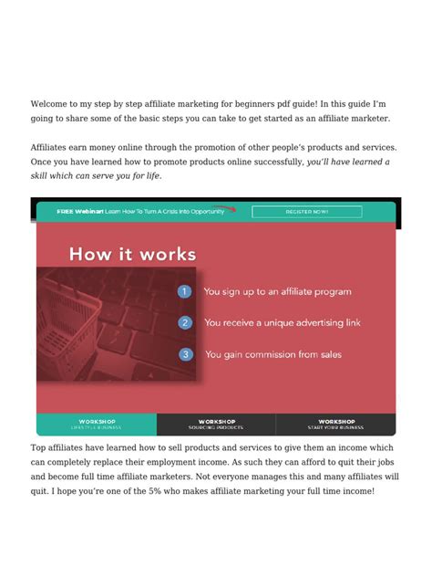 Step by Step Affiliate Marketing For Beginners PDF | PDF | Affiliate