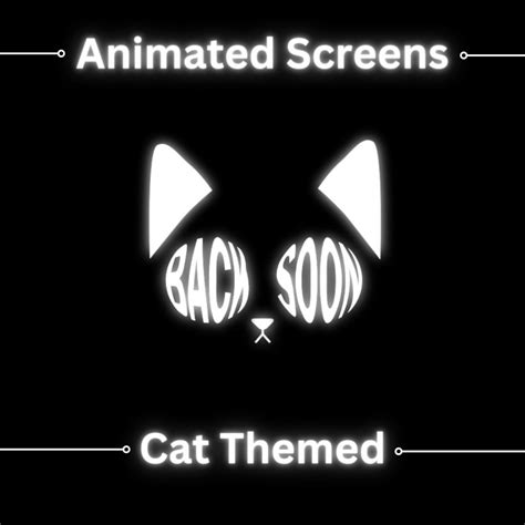 Cyber Kitty Animated Screens Cat Themed Overlays Kitten Glow Stream