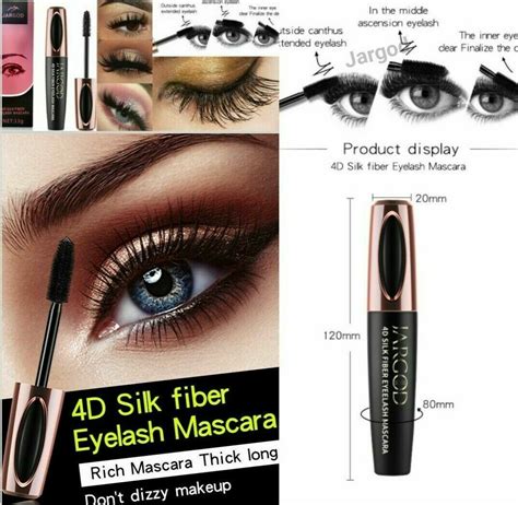 4d Silk Fiber Eyelash Mascara Waterproof Length Thick Long Lasting