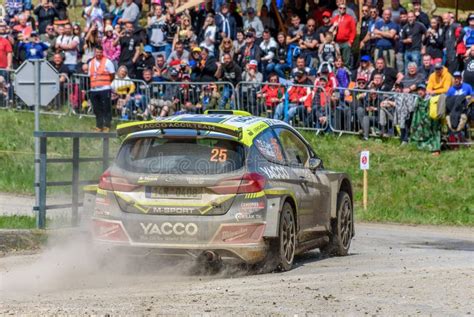 Erik Cais Driving His Ford Fiesta Rally Car At Croatia WRC Rally In