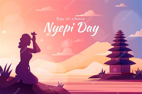 Premium Vector | Gradient nyepi celebration background