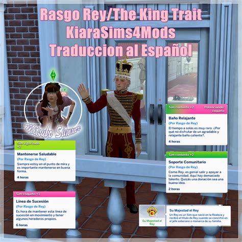 Rasgo Rey The King Trait x KiaraSims4Mods TRADUCCION AL ESPAÑOL The