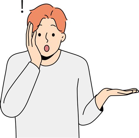 Stunned man shocked by unbelievable news 21468833 PNG