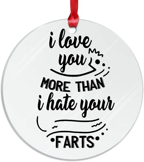 AatoeaX Humorous “I Love You More Than I Hate Your Farts” Ornament