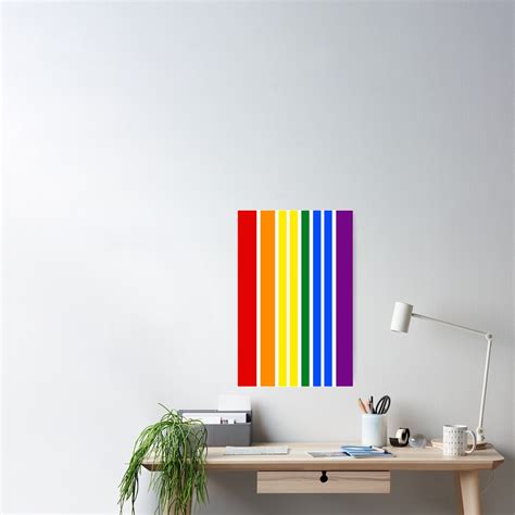 Rainbow Stripes Vertical Gay Pride Lgbt Poster By Handstand365