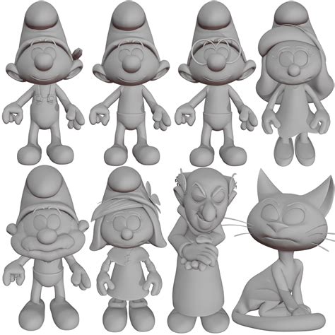 3D file Classics+ Smurfs Pack 🐱・3D printer model to download・Cults