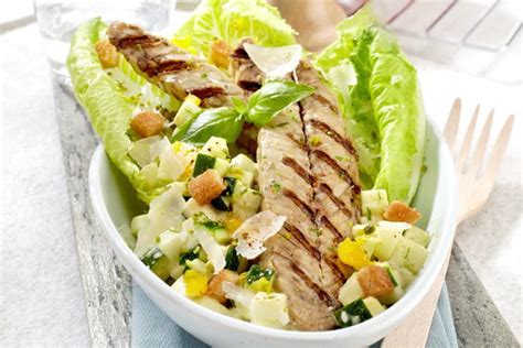 Recette de Maquereaux grillés césar salade