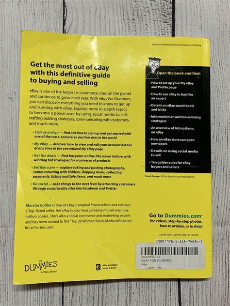 Ebay For Dummies Paperback By Marsha Collier 8th Edition Book Ebay