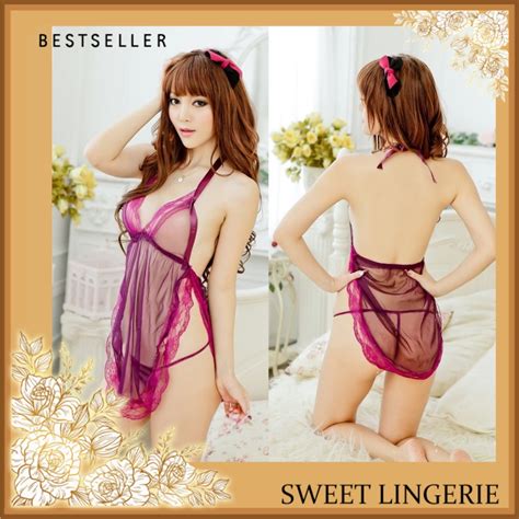 Jual Lingeri Lingerie Set Dress Baju Gaun G String Tidur Dinas Istri