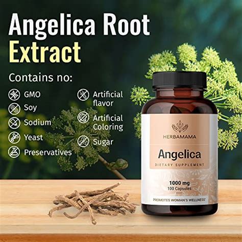 Herbamama Angelica Root Capsules Organic Dong Quai Root Capsules Angelica Root Powder Vegan