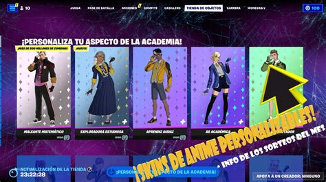 NUEVAS SKINS ACADEMA DE ANIME Y INFO DEL LOS SORTEOS NUEVA