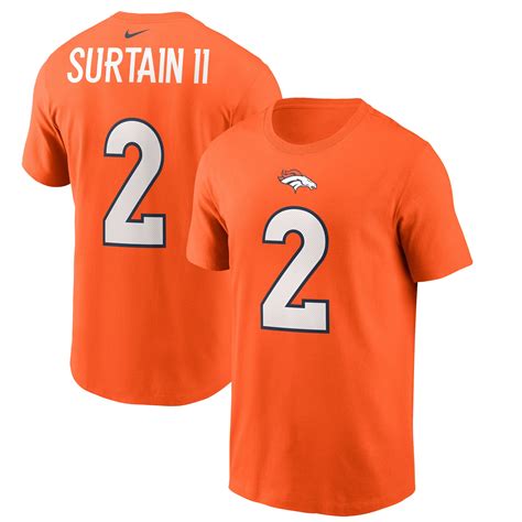 Men's Nike Patrick Surtain II Orange Denver Broncos 2021 NFL Draft ...