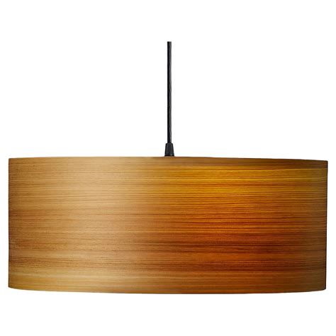 Mid Century Modern White Oak Drum Pendant For Sale At 1stDibs