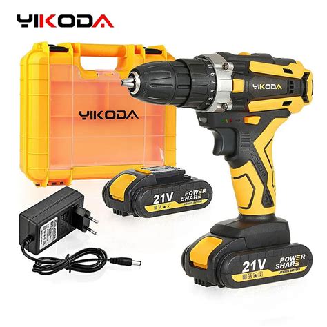 Yikoda 1216821v Cordless Drill Rechargeable Electric Screwdriver Lithium Battery Household