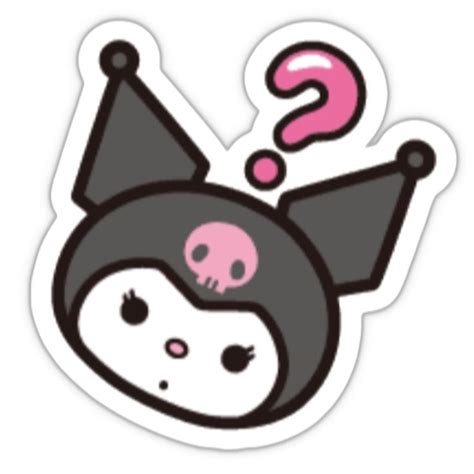 Confused Kuromi Printable Sticker En Pegatinas Bonitas