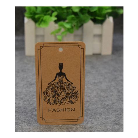 Buy Recycled Kraft Cardboard Hangtag Embossed Logo Paper Clothing Eco