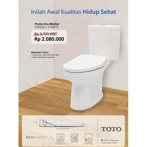 Jual Kloset Toto Cw 420 J Eco Washer Tcw 07 S Jakarta Pusat