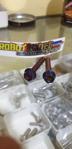 Jual Baut Probolt Stainless Flower Blue Biru M8x50 8x50 Drat 12 Panjang