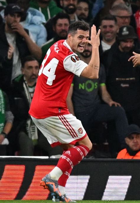 Arsenal Buzz On Twitter Granit Xhaka Celebrates His Goal Vs